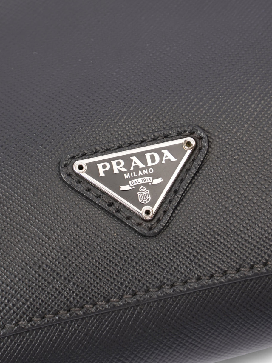 Prada Wristlet Black Saffiano Leather Image 8
