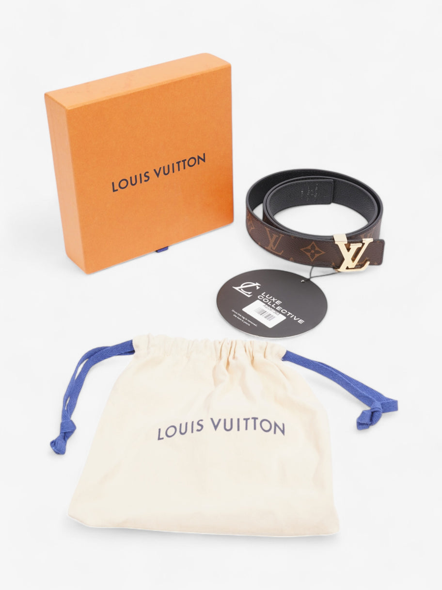 Louis Vuitton 30mm Reversible Belt Monogram / Black Coated Canvas 85cm 34