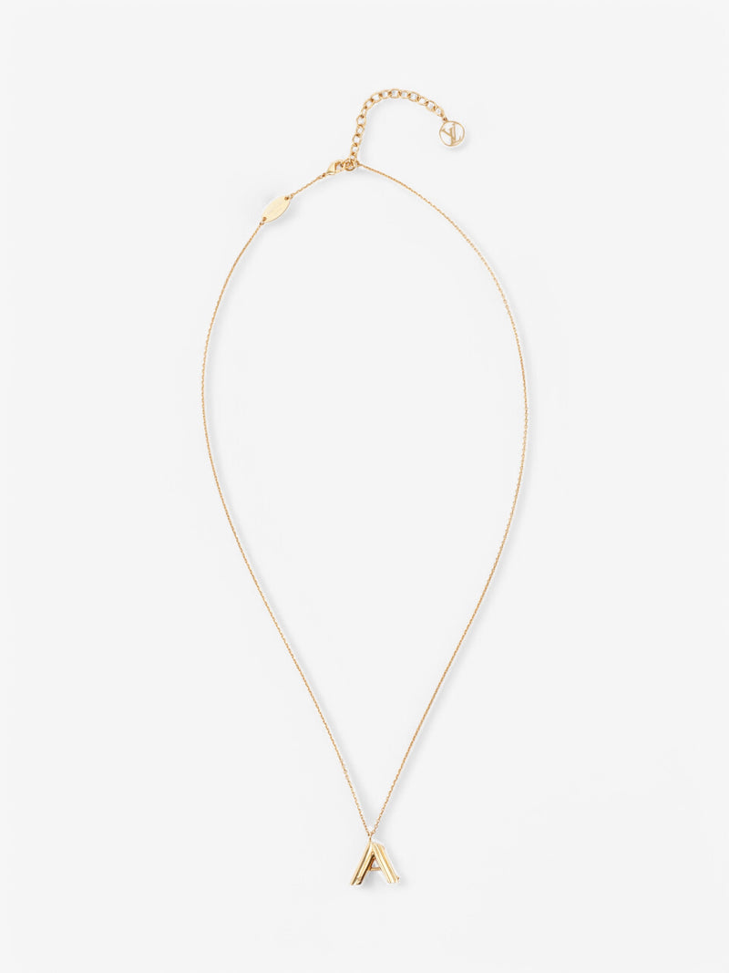  Louis Vuitton LV & Me Necklace (Letter A) Gold Base Metal