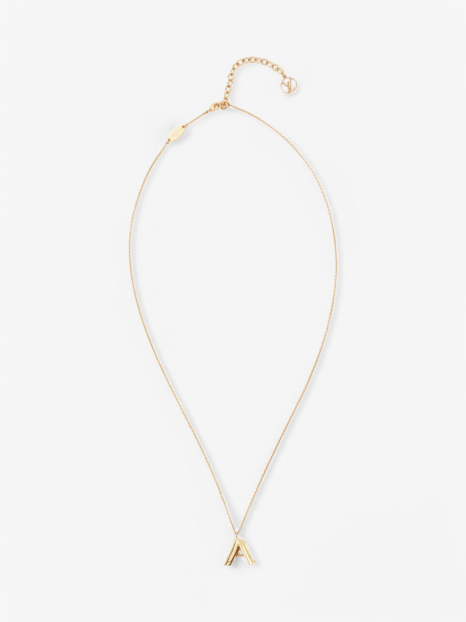 Louis Vuitton LV & Me Necklace (Letter A) Gold Base Metal Image 1