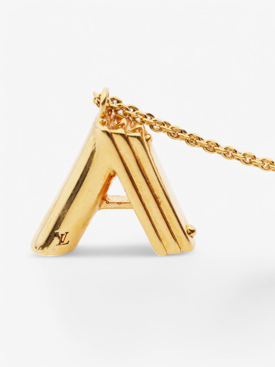 Louis Vuitton LV & Me Necklace (Letter A) Gold Base Metal Image 3