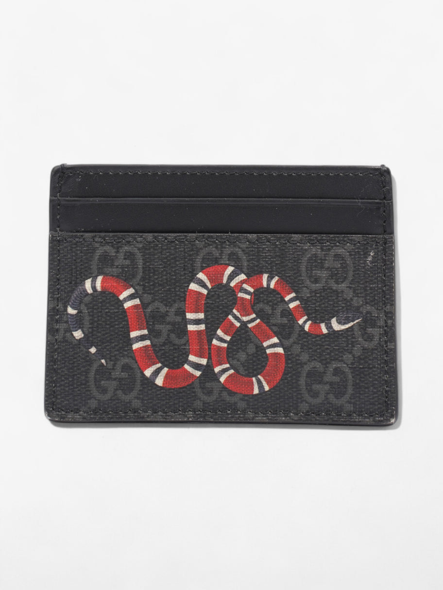 Gucci GG Snake Card Holder Black / Snake Canvas Image 1