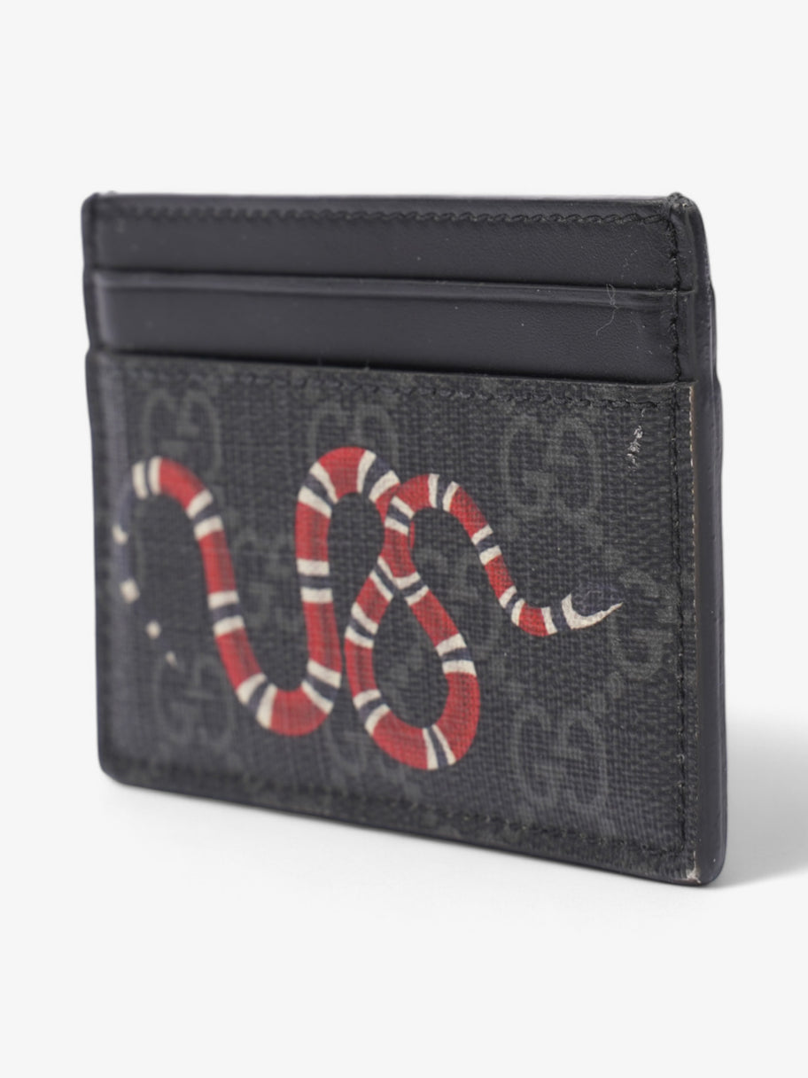 Gucci GG Snake Card Holder Black / Snake Canvas Image 3