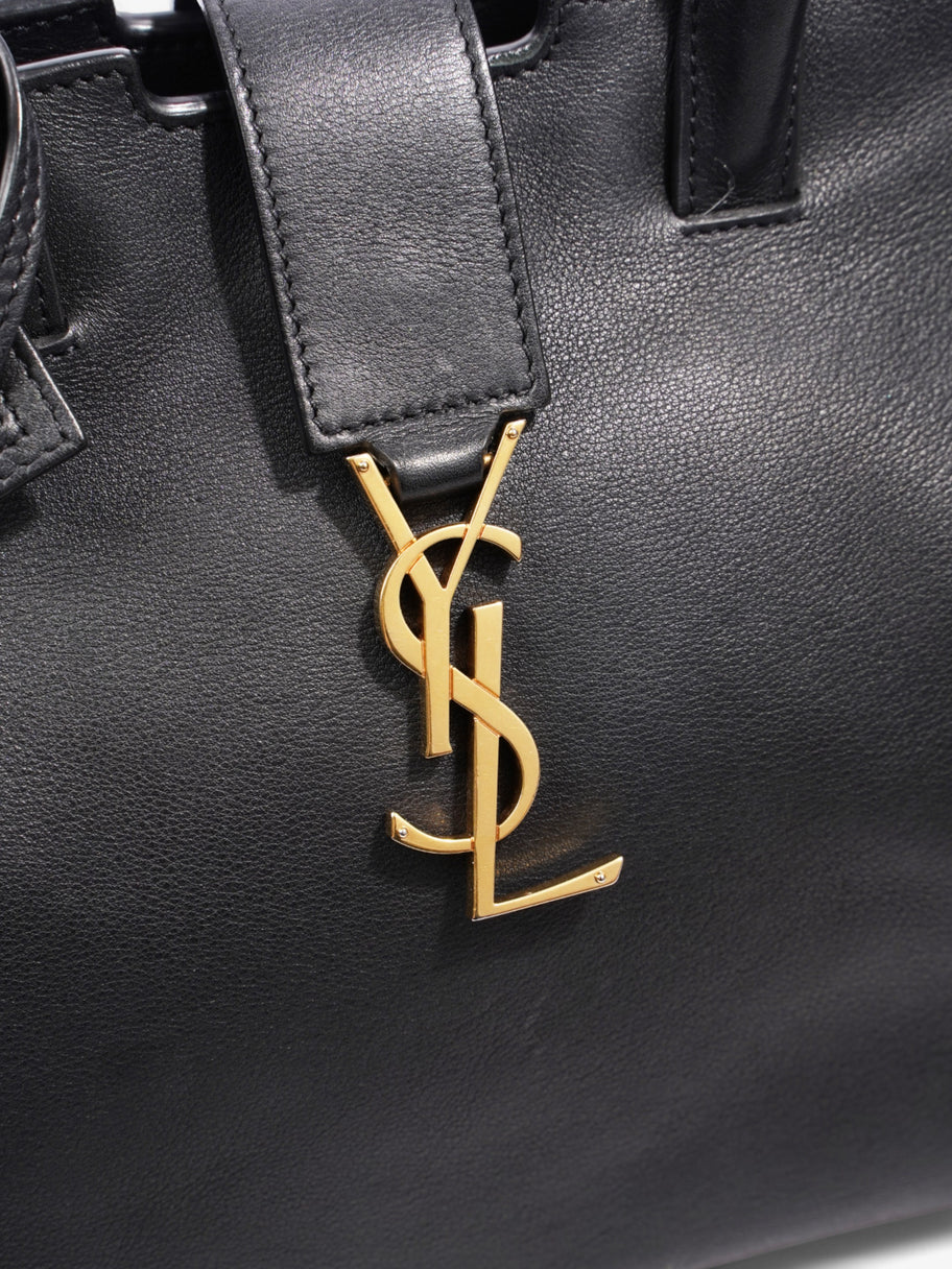Saint Laurent Cabas Black Leather Image 7
