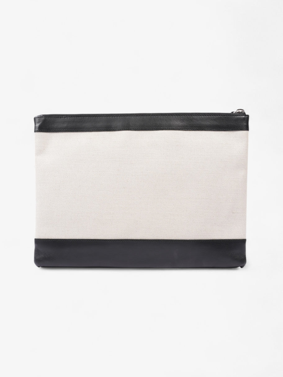 Balenciaga Pochette White  / Black Canvas Image 3