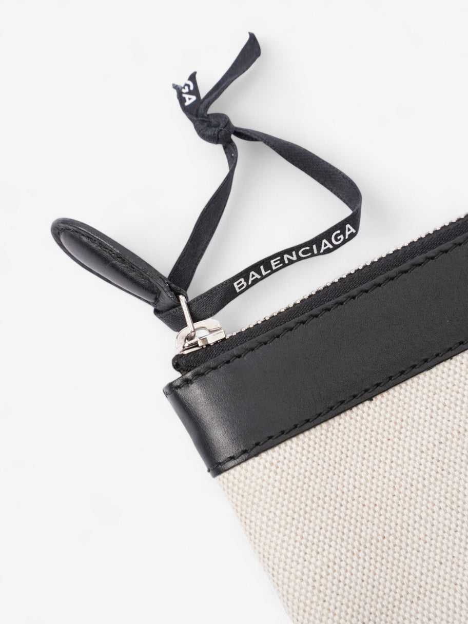 Balenciaga Pochette White  / Black Canvas Image 4