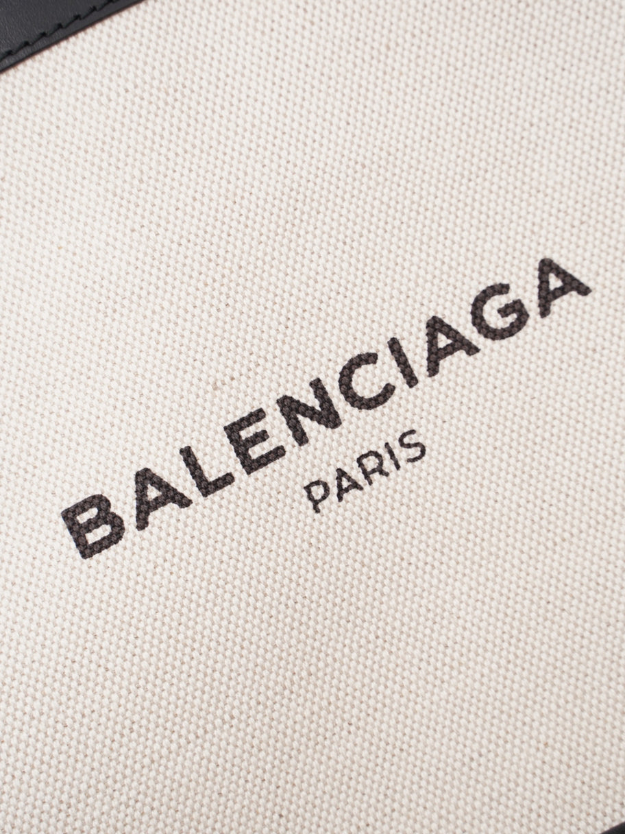Balenciaga Pochette White  / Black Canvas Image 5