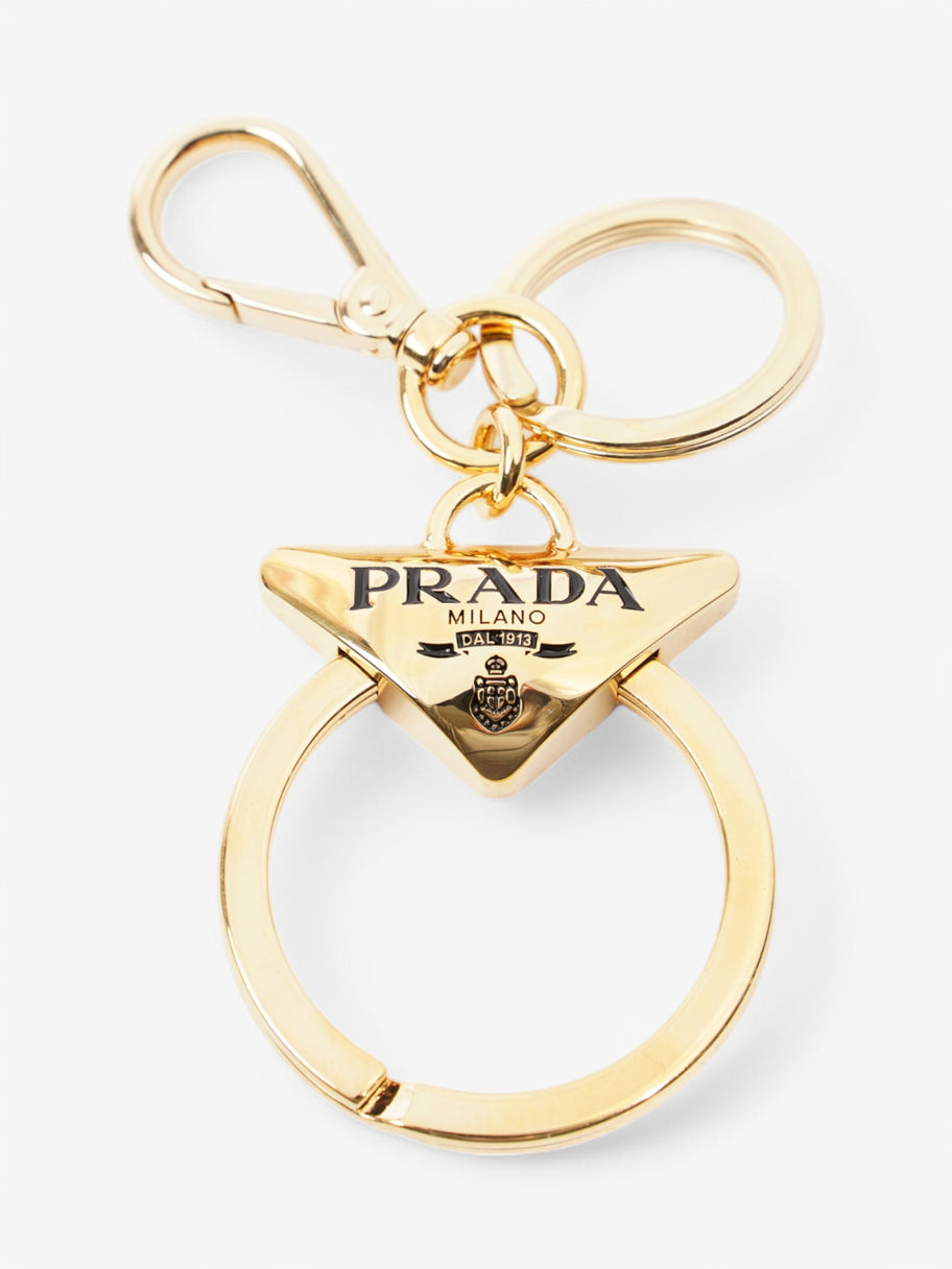 Prada Key Ring Gold Base Metal Image 4