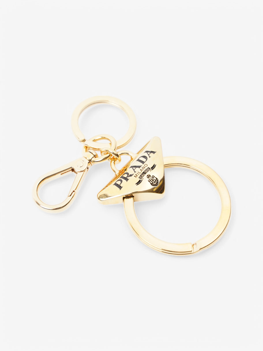 Prada Key Ring Gold Base Metal Image 5