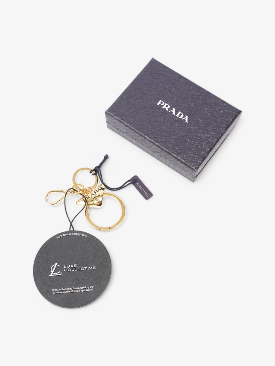 Prada Key Ring Gold Base Metal Image 6