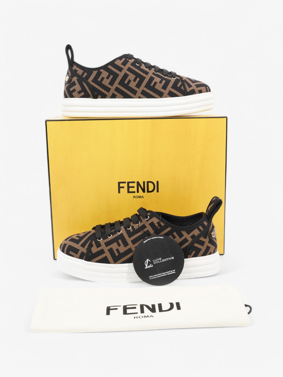 Fendi FF Flatform Sneakers Black / Brown Knit EU 38 UK 5 Image 10