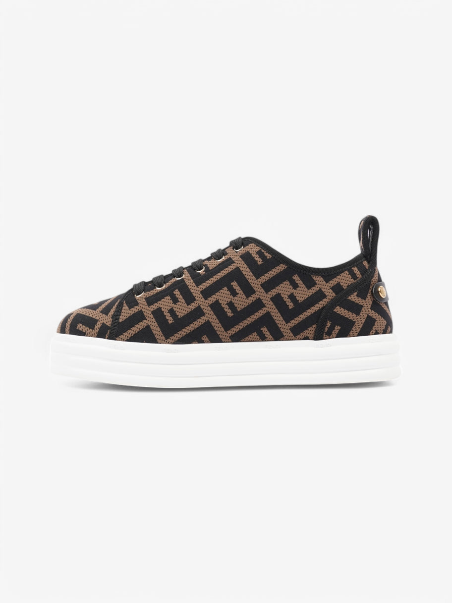 Fendi FF Flatform Sneakers Black / Brown Knit EU 38 UK 5 Image 3