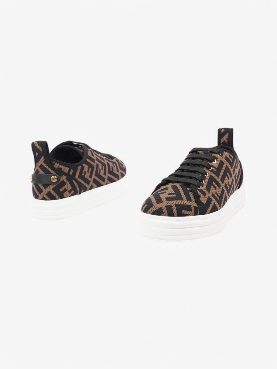 Fendi FF Flatform Sneakers Black / Brown Knit EU 38 UK 5 Image 9