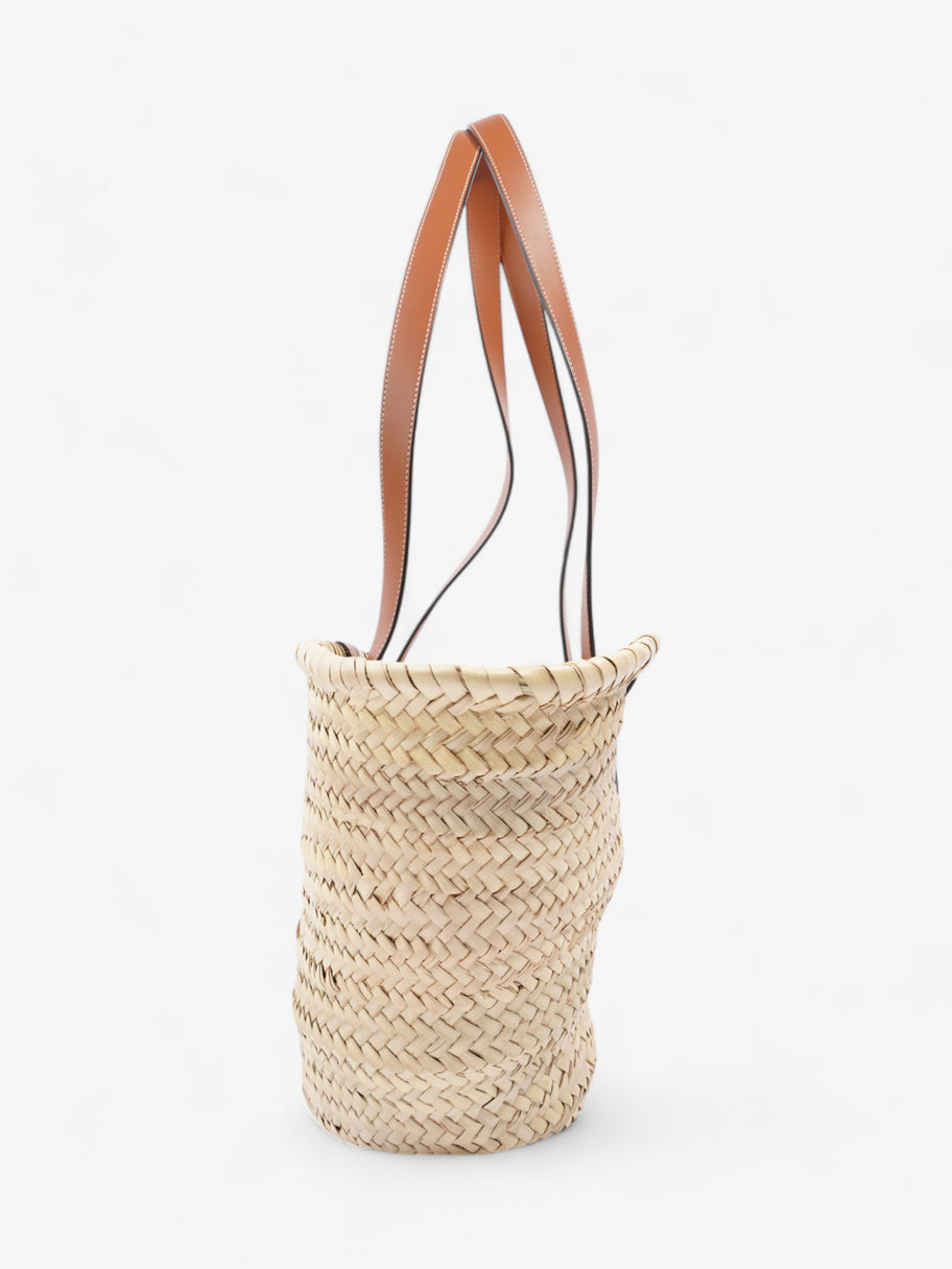 Celine Triomphe Classic Panier Natural / Brown Palm Leaves Medium Image 3
