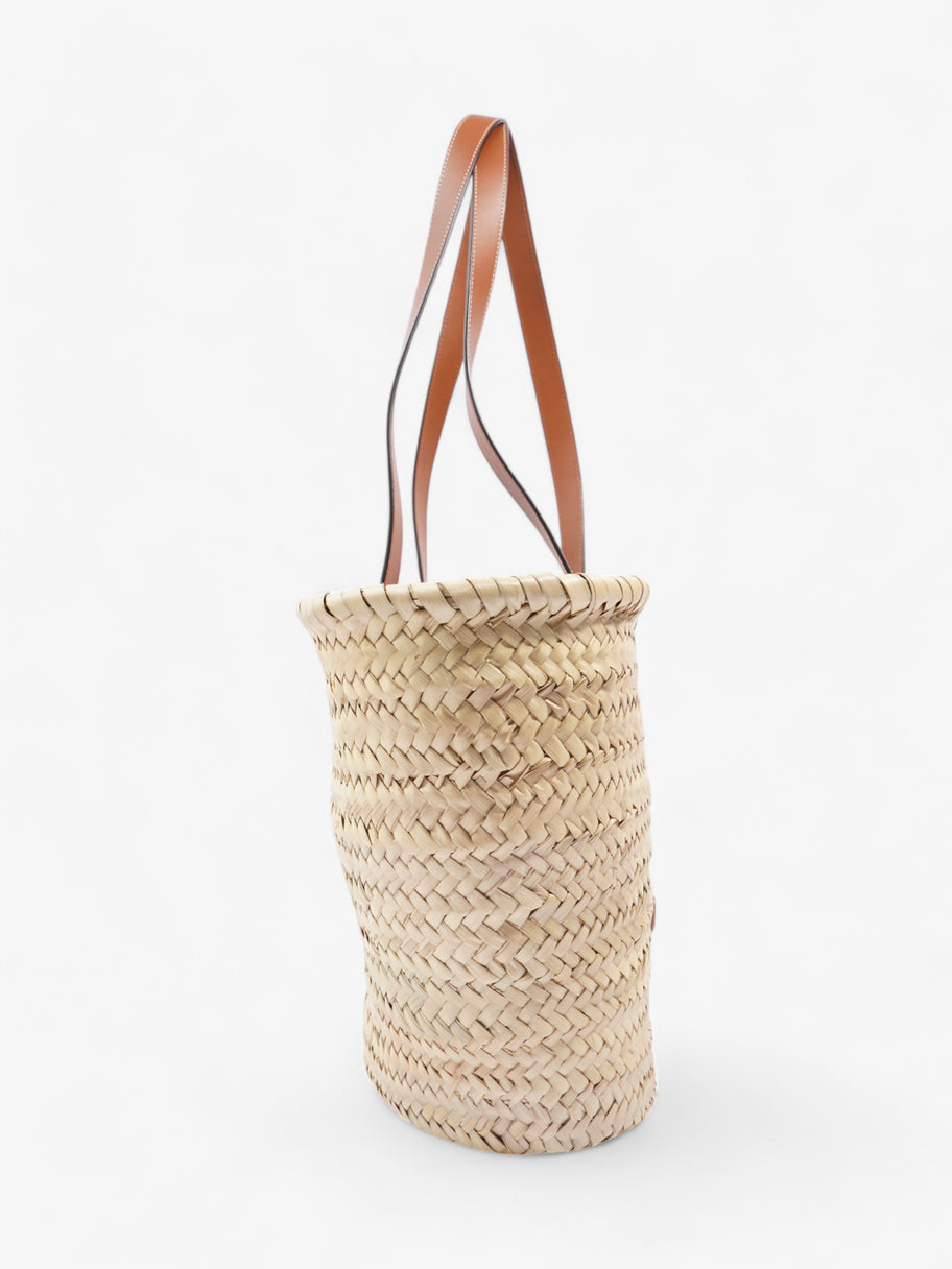 Celine Triomphe Classic Panier Natural / Brown Palm Leaves Medium Image 5