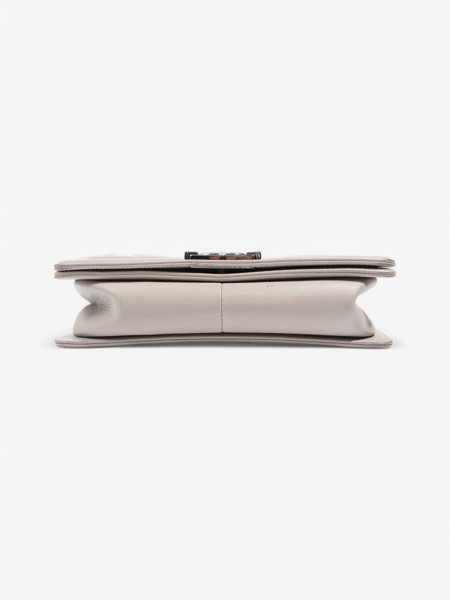 Chanel Boy Bag Grey Lambskin Leather Medium Image 6
