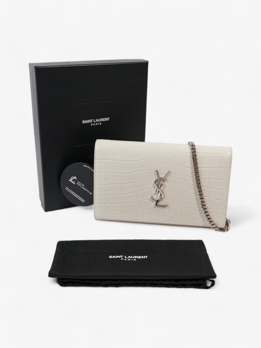 Saint Laurent Kate Chain Wallet Off White Calfskin Leather Image 10