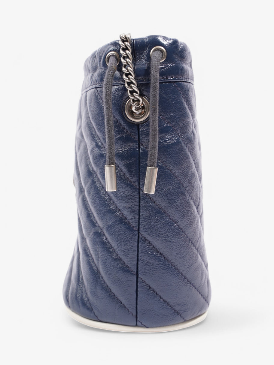 Gucci Marmont Drawstring Shoulder Bag Navy Leather Image 3