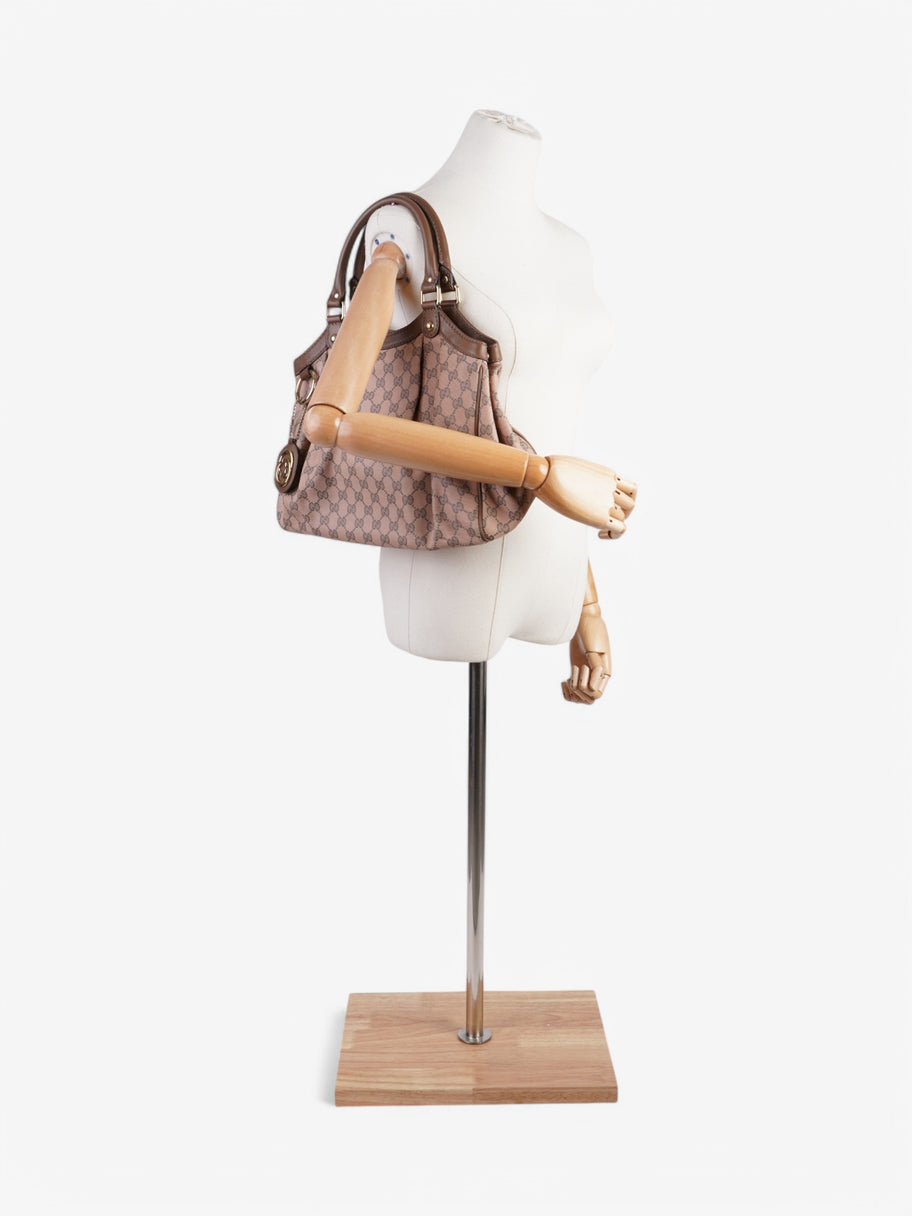 Gucci GG Handbag Peach Canvas Image 2