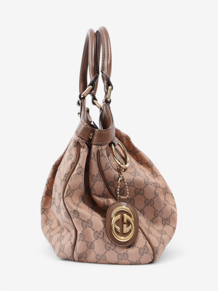 Gucci GG Handbag Peach Canvas Image 5