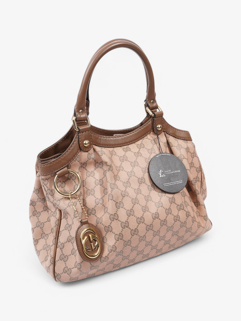 Gucci GG Handbag Peach Canvas Image 8