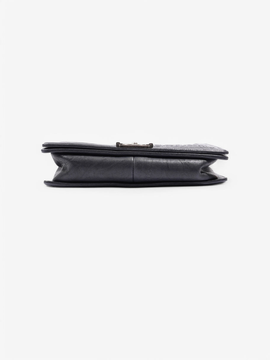 Chanel Boy Bag Navy Lambskin Leather New Medium Image 6