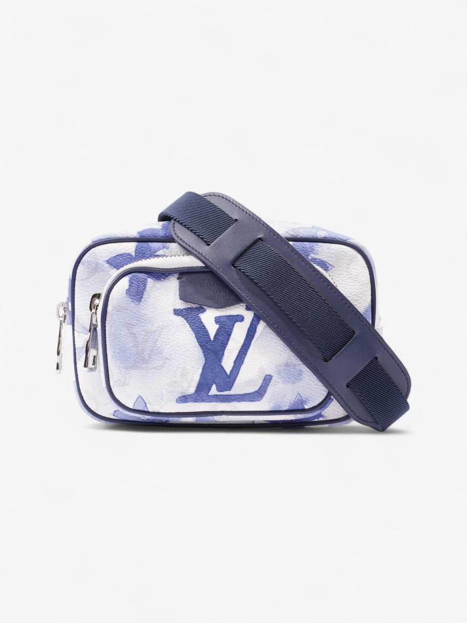 Louis Vuitton Outdoor Pouch White / Blue Coated Canvas Image 1
