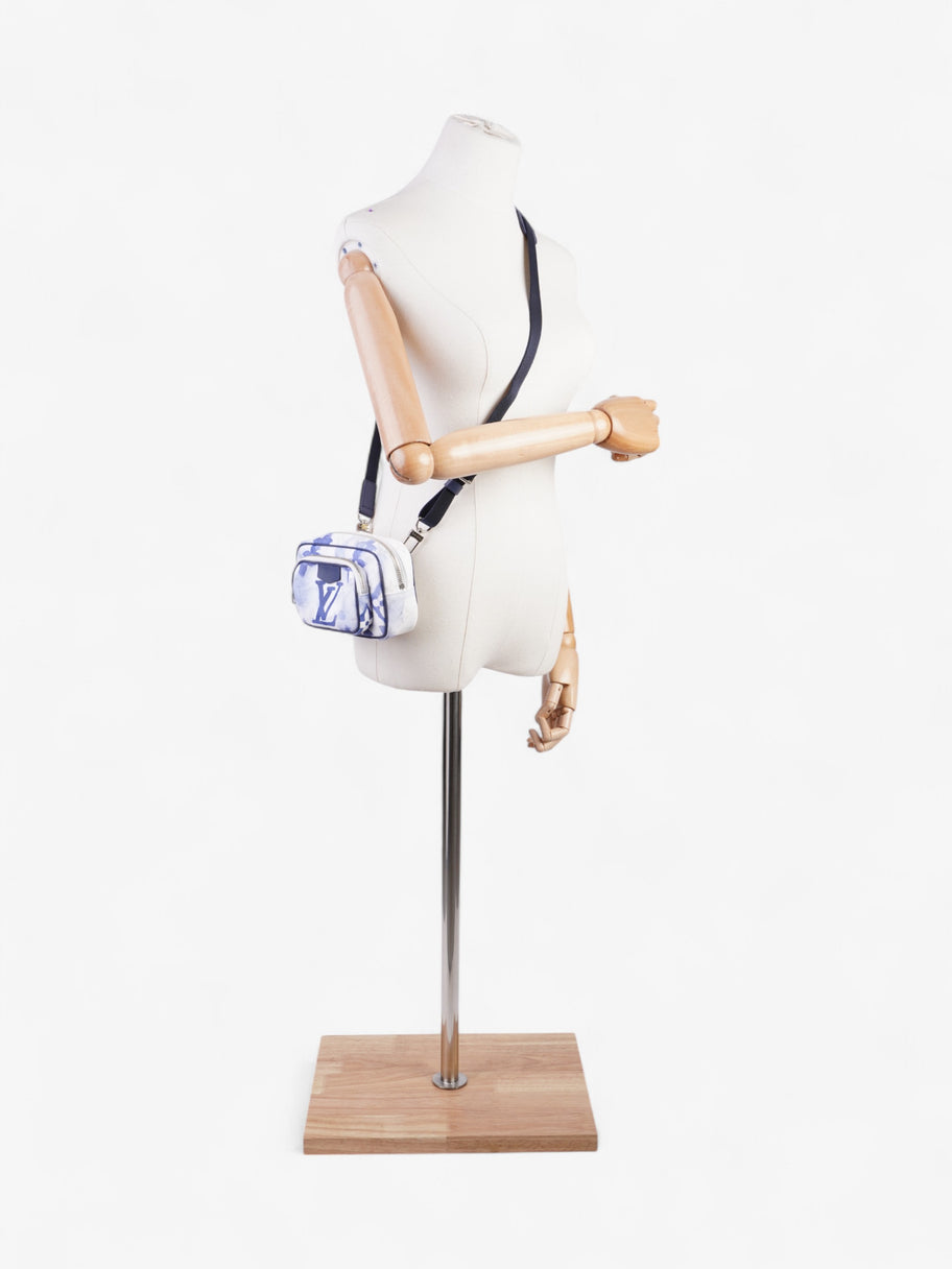 Louis Vuitton Outdoor Pouch White / Blue Coated Canvas Image 2