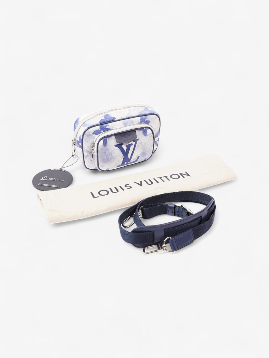 Louis Vuitton Outdoor Pouch White / Blue Coated Canvas Image 8