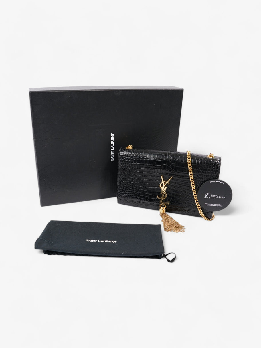 Saint Laurent Kate Tassel Black Embossed Leather Medium Image 10