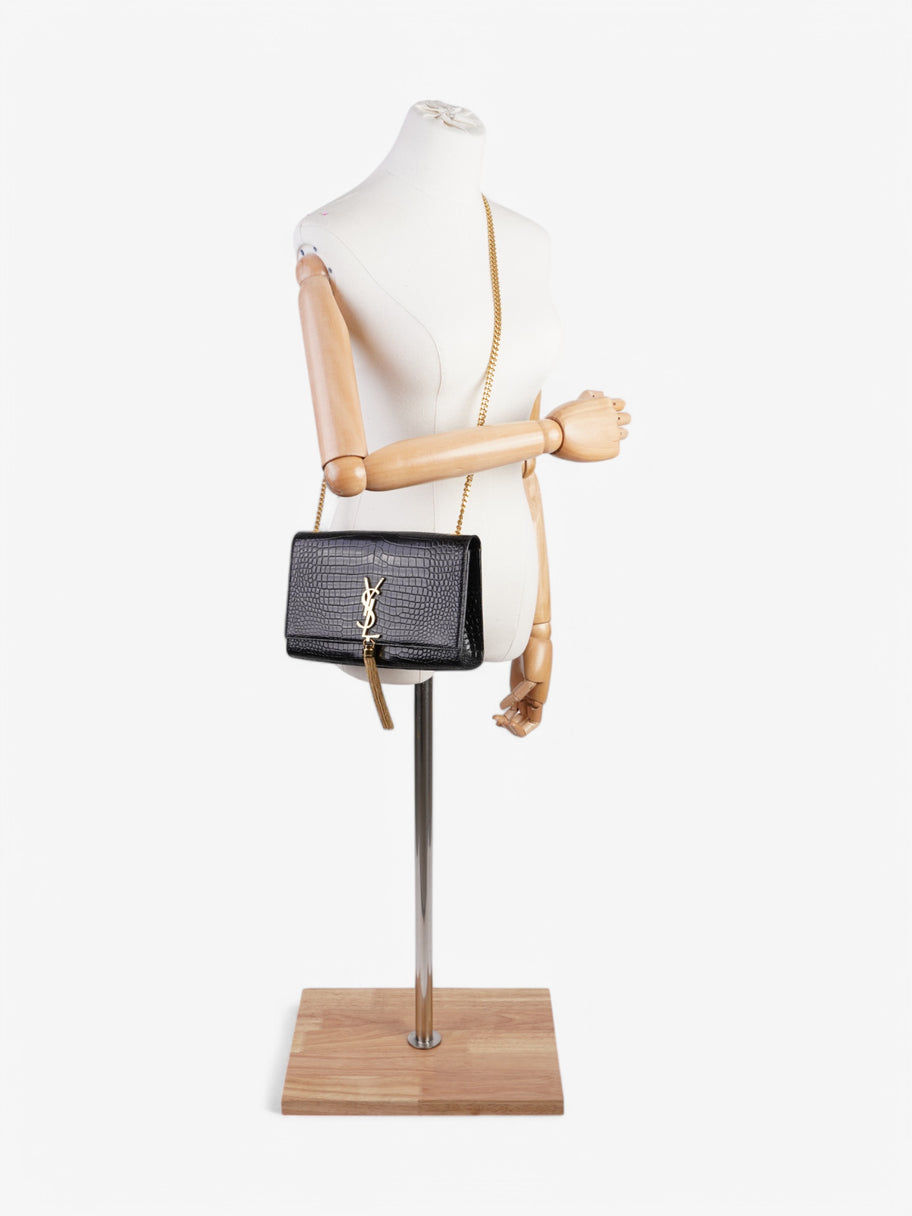 Saint Laurent Kate Tassel Black Embossed Leather Medium Image 2