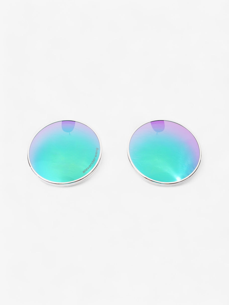 Alexander Wang Lens Earring Metallic Green Stainless Steel Image 1