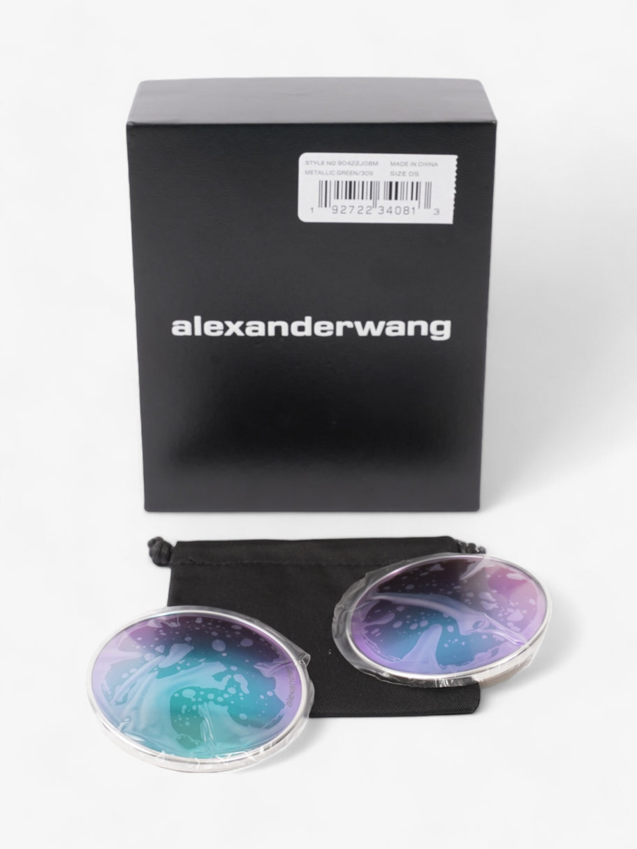 Alexander Wang Lens Earring Metallic Green Stainless Steel Image 4