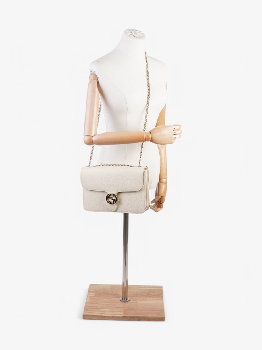 Gucci Dollar Interlocking G Ivory Calfskin Leather Medium Image 4