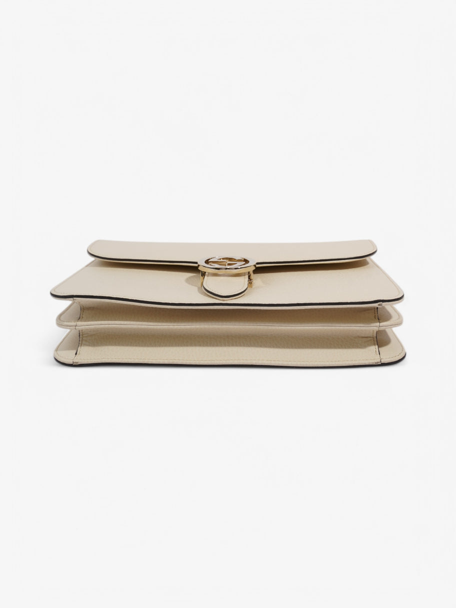 Gucci Dollar Interlocking G Ivory Calfskin Leather Medium Image 2
