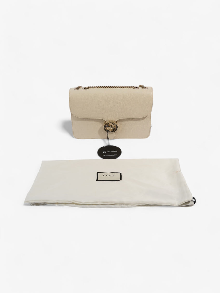 Gucci Dollar Interlocking G Ivory Calfskin Leather Medium Image 9