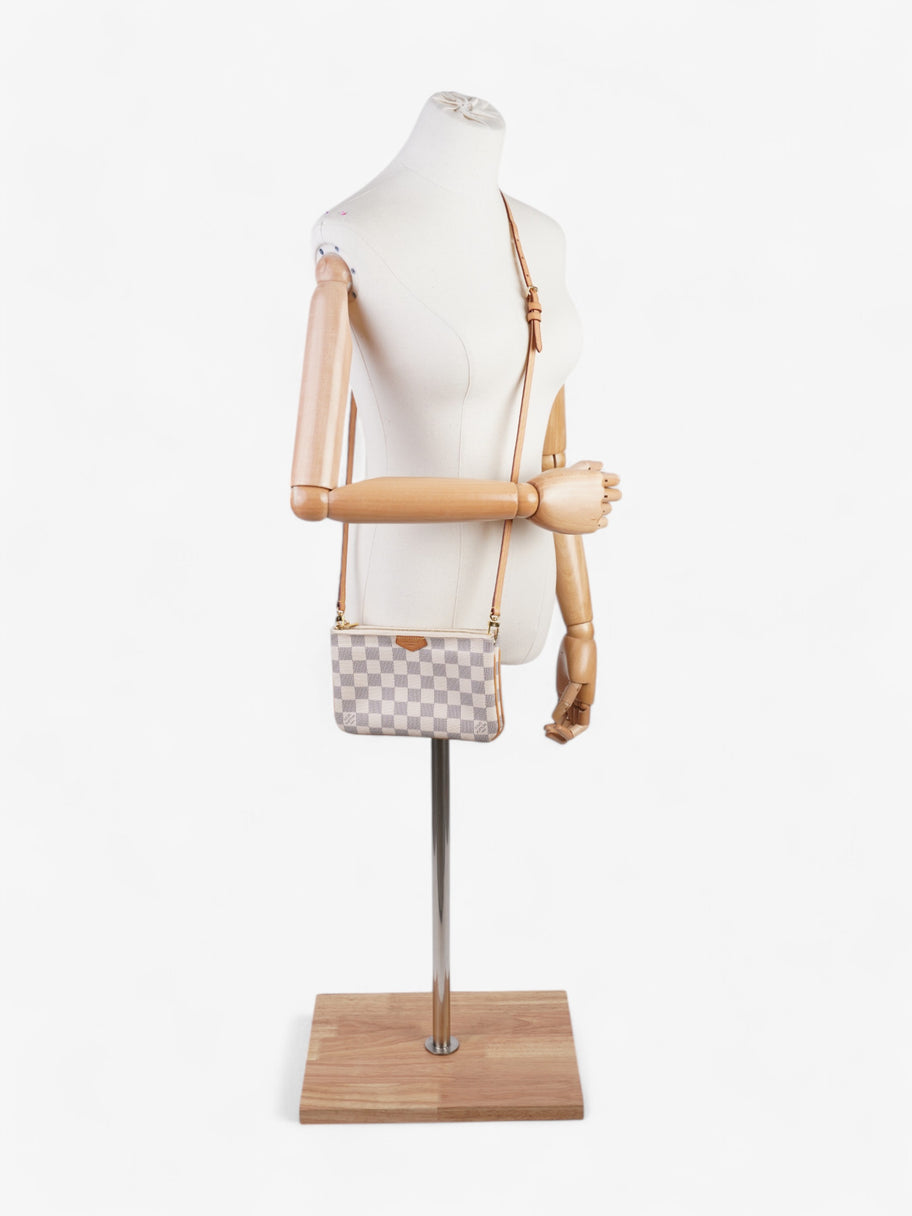 Louis Vuitton Pochette Double Zip Damier Azur Coated Canvas Image 2