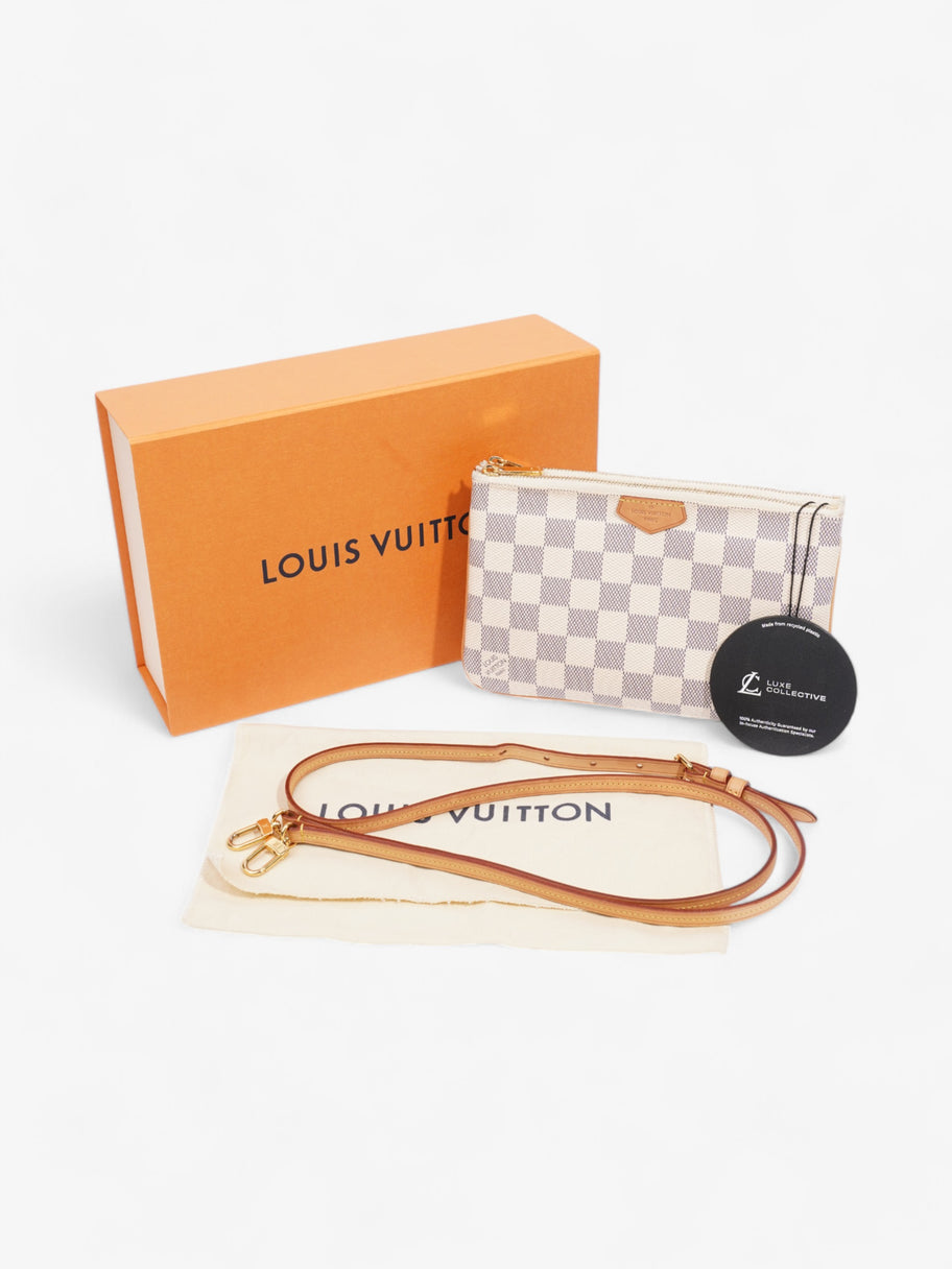 Louis Vuitton Pochette Double Zip Damier Azur Coated Canvas Image 13