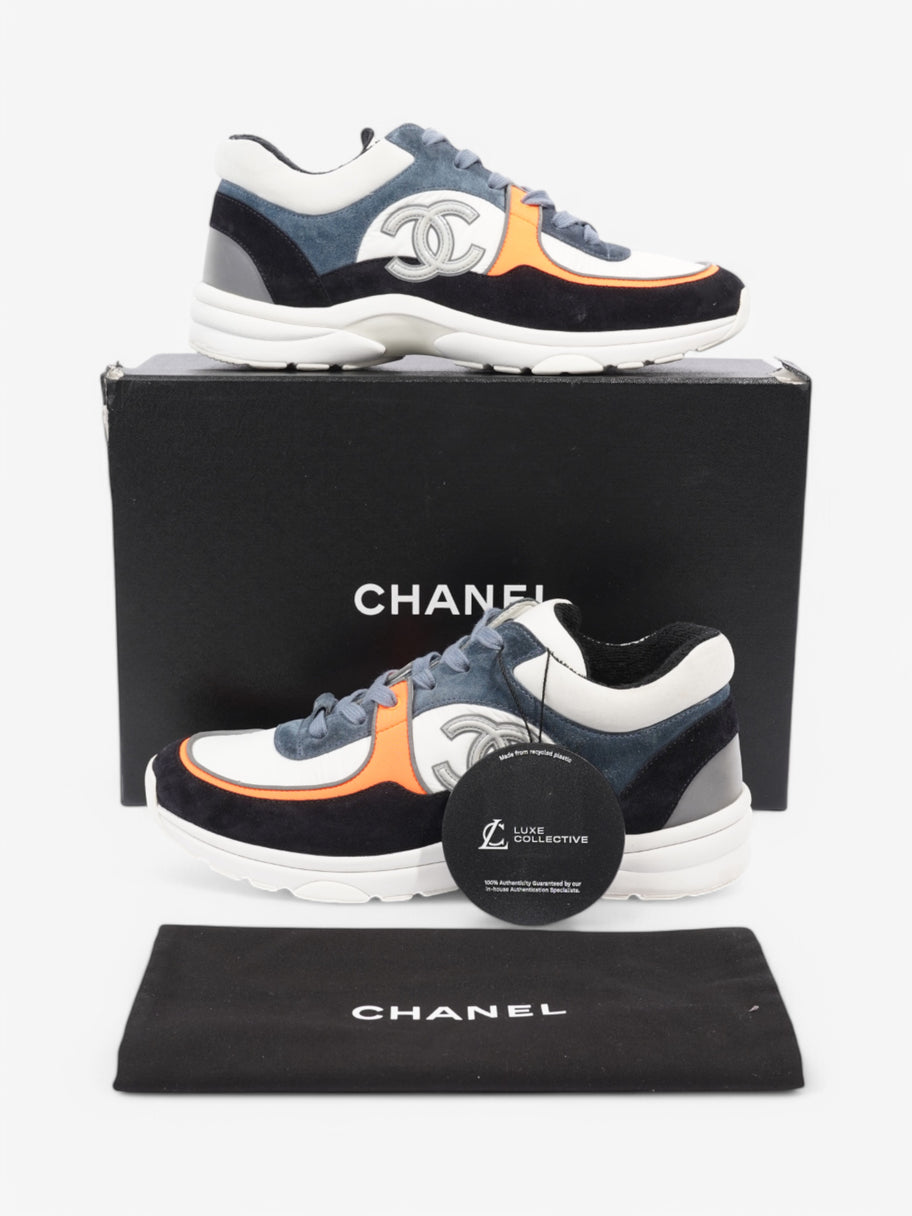 Chanel CC Logo Sneakers White  / Black / Orange Suede EU 40.5 UK 7.5 Image 10