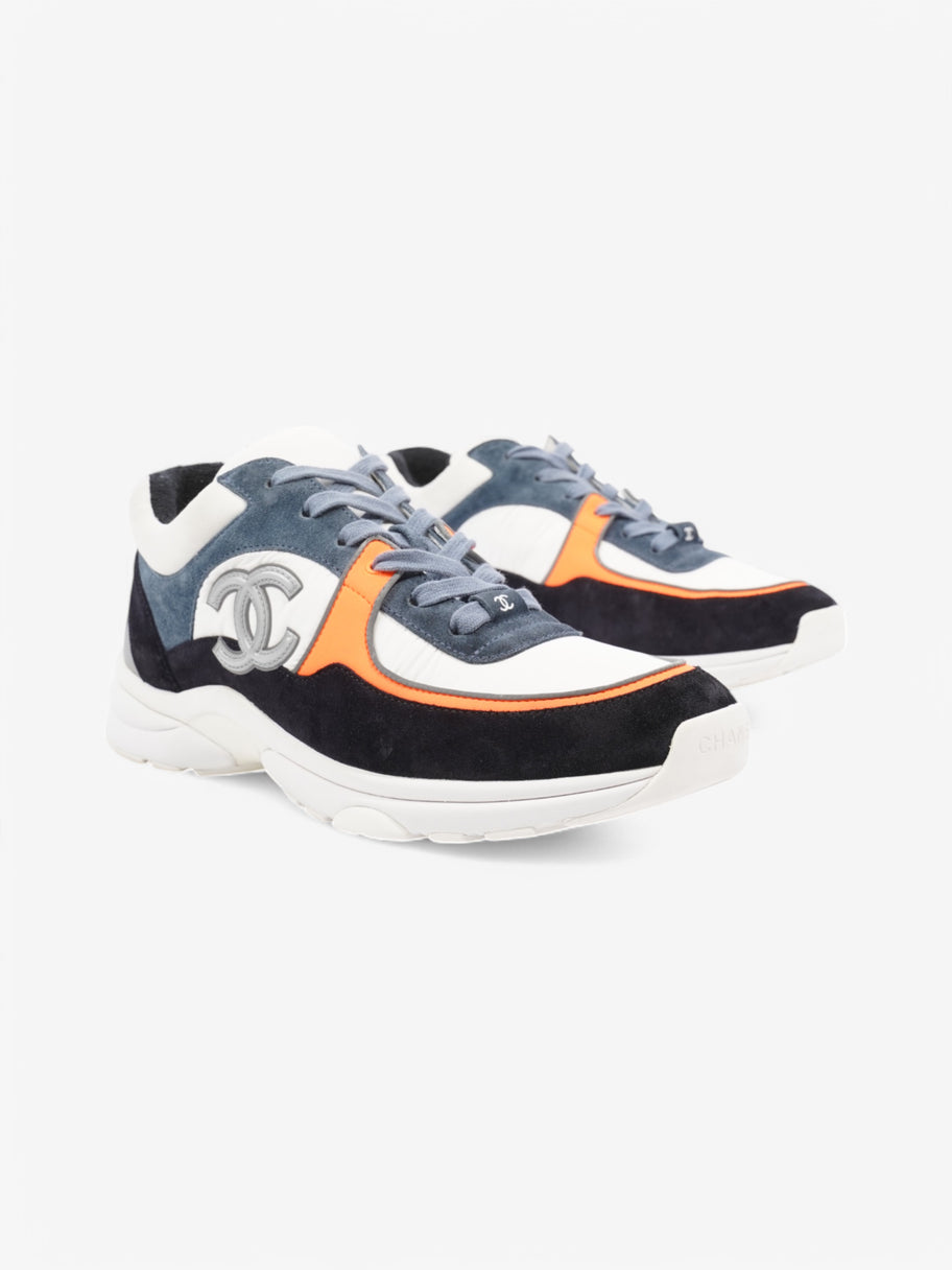 Chanel CC Logo Sneakers White  / Black / Orange Suede EU 40.5 UK 7.5 Image 2