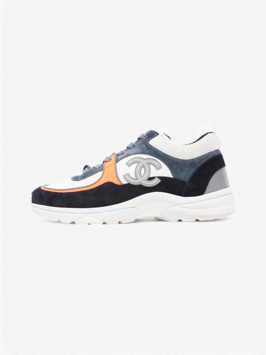 Chanel CC Logo Sneakers White  / Black / Orange Suede EU 40.5 UK 7.5 Image 5