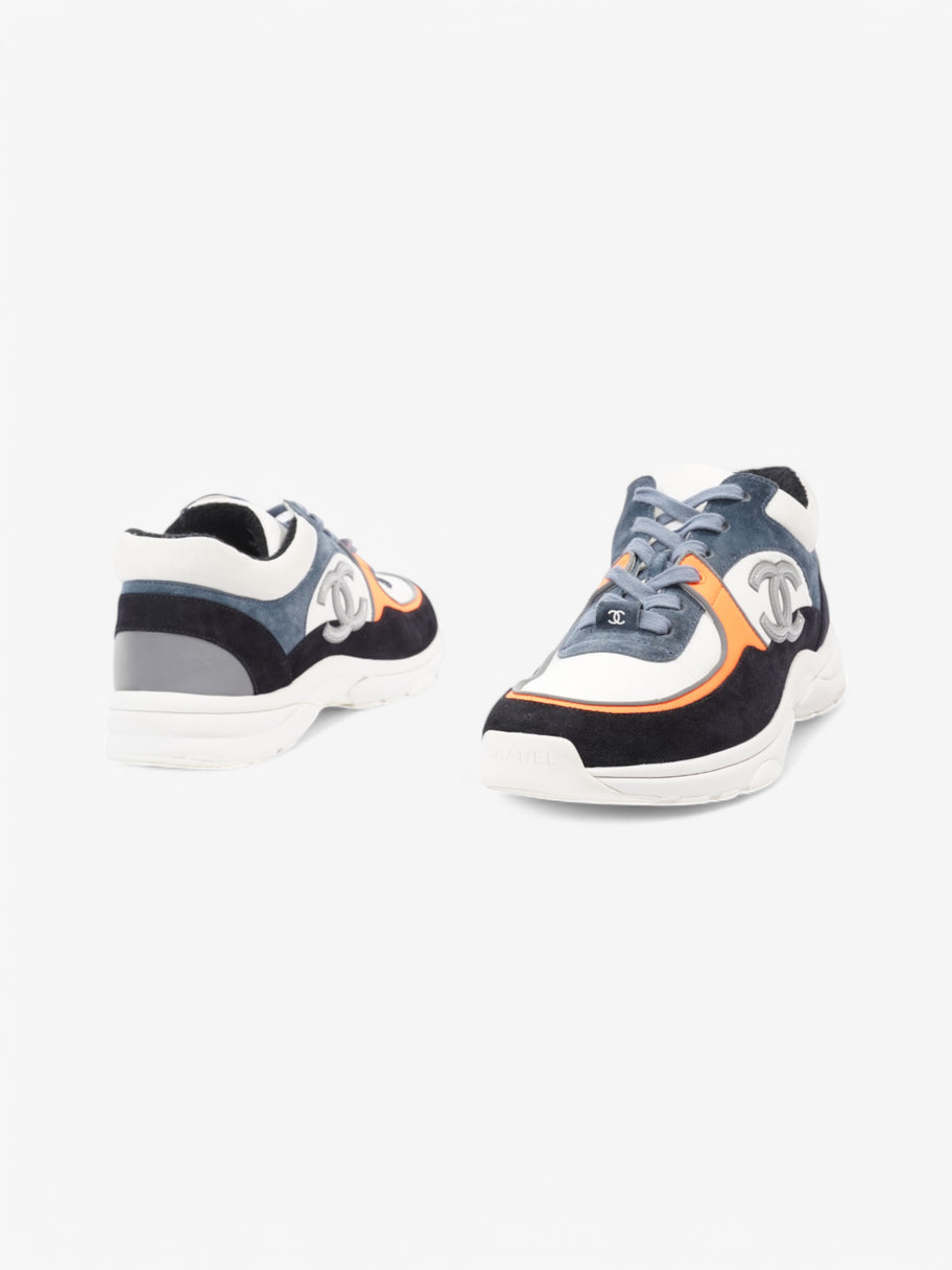 Chanel CC Logo Sneakers White  / Black / Orange Suede EU 40.5 UK 7.5 Image 9