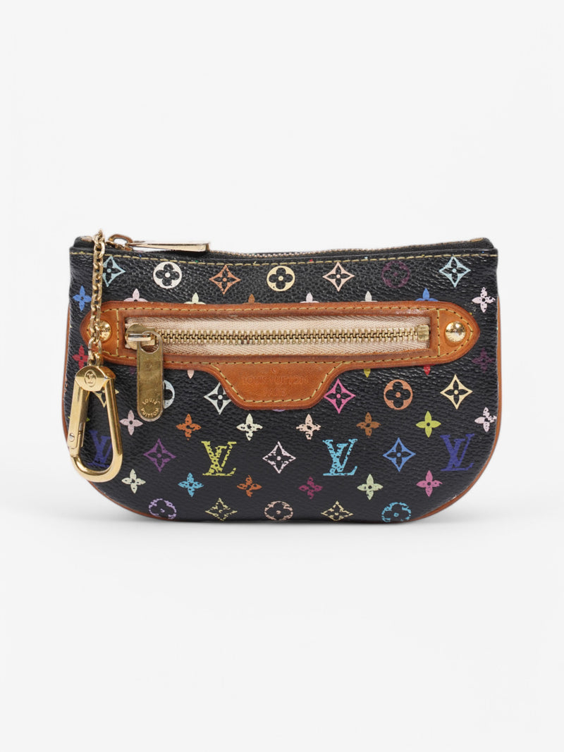  Louis Vuitton Murakami Pochette Coin Purse Monogram Multicolour / Black Coated Canvas MM