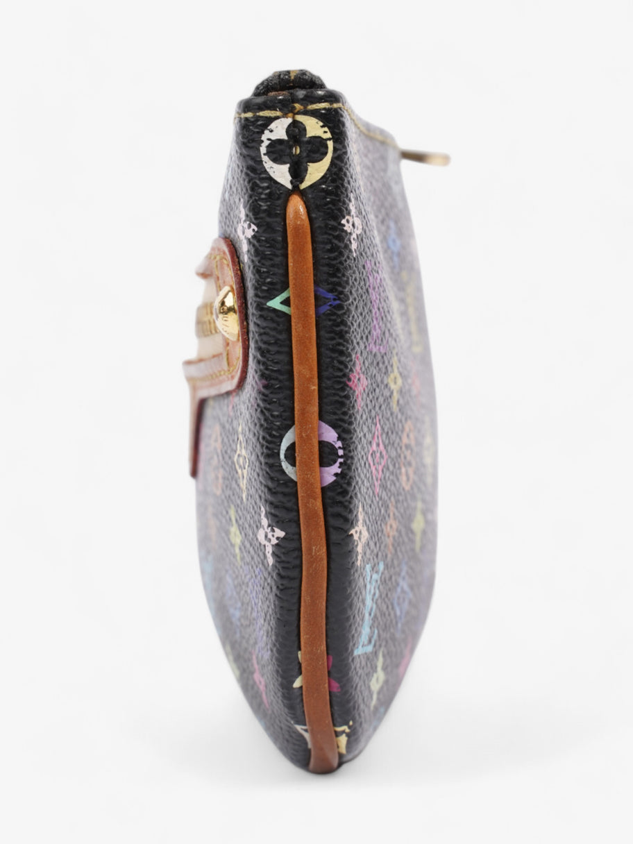 Louis Vuitton Murakami Pochette Coin Purse Monogram Multicolour / Black Coated Canvas MM Image 2