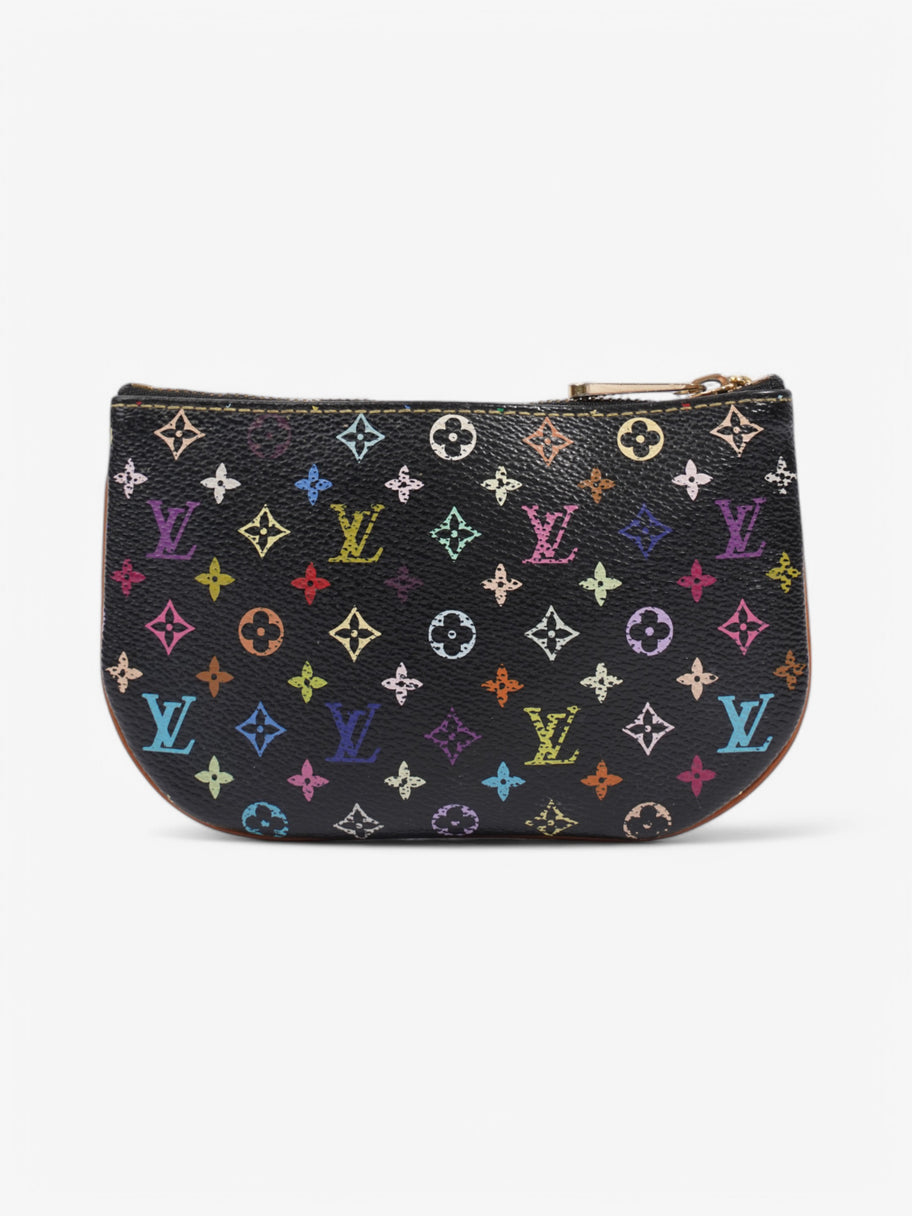 Louis Vuitton Murakami Pochette Coin Purse Monogram Multicolour / Black Coated Canvas MM Image 5