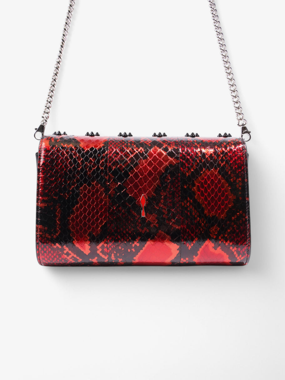 Christian Louboutin Paloma Clutch Red / Black Python Effect Image 4