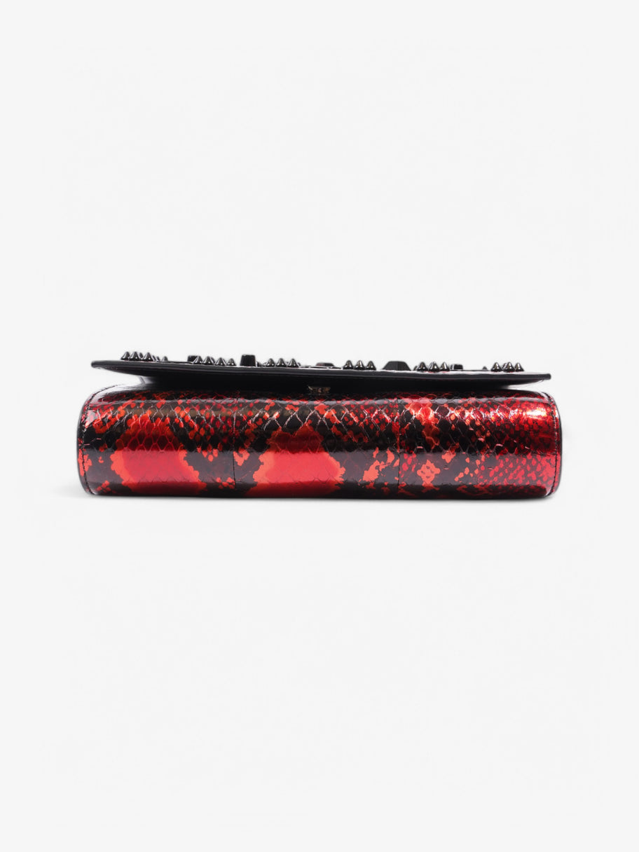 Christian Louboutin Paloma Clutch Red / Black Python Effect Image 6