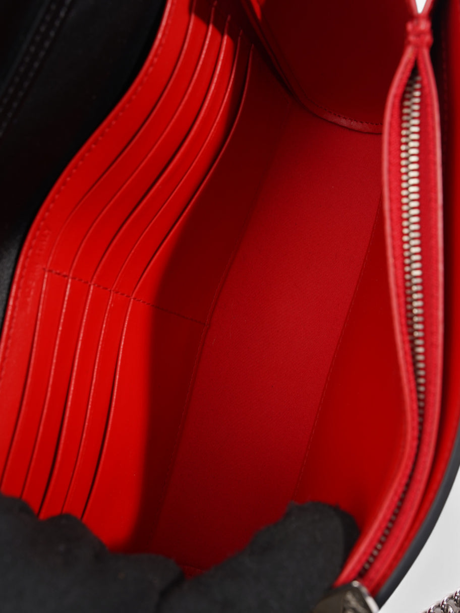 Christian Louboutin Paloma Clutch Red / Black Python Effect Image 9