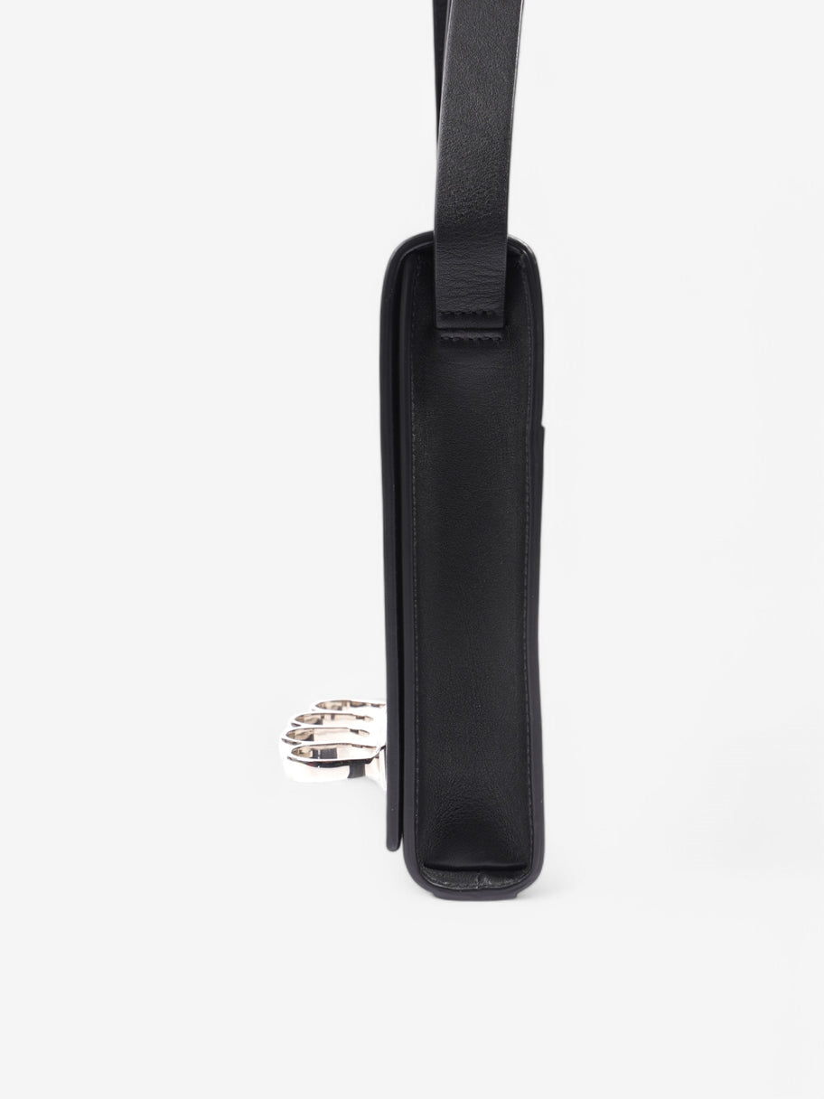 Alexander McQueen Knuckle Crossbody Bag Black Leather Image 3
