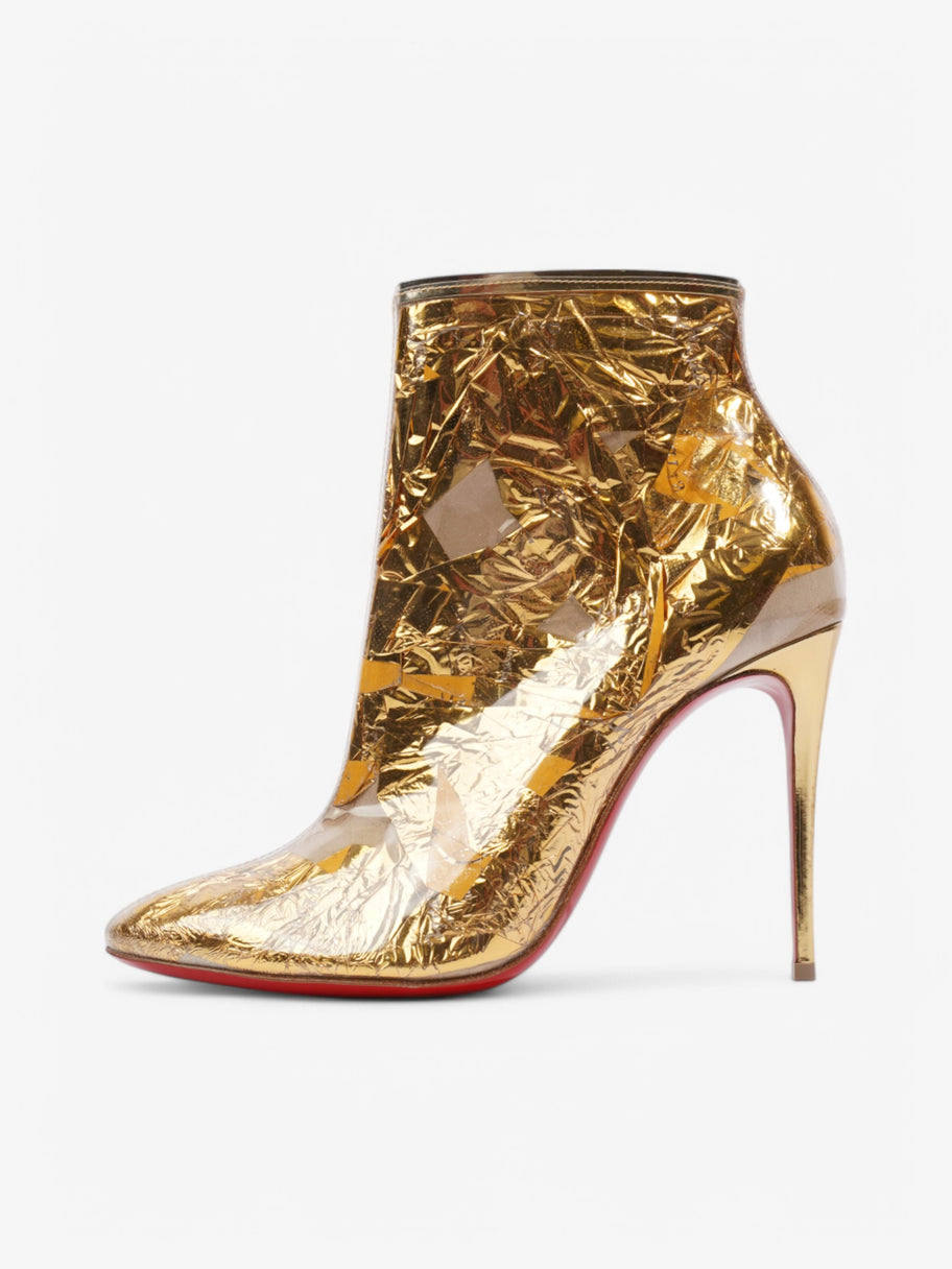Christian Louboutin Booty Cap 100 Gold PVC EU 37.5 UK 4.5 Image 5